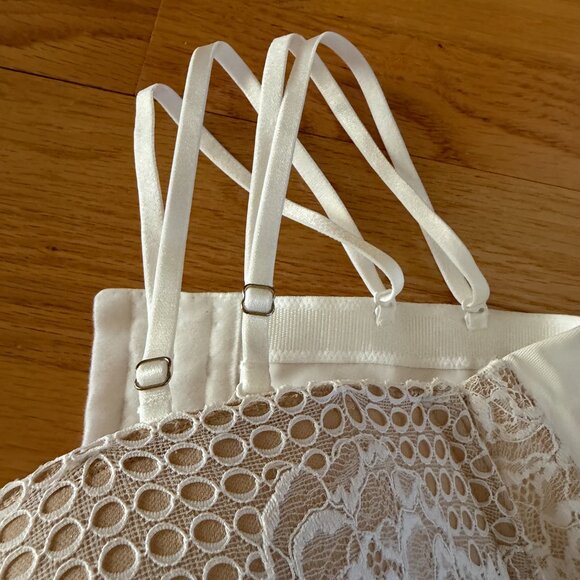 Cacique Multi-way Boost Bra Corset Style White Lace Bra Size 42 DDD - Picture 5 of 12